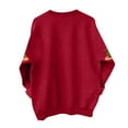 thumbnail image 5 of TTUHYWXI Christmas Sweatshirts for Women Christmas Cat Sweater Xmas Long Sleeve Shirts Holiday Crewneck Pullover Tops (Red, L), 5 of 7