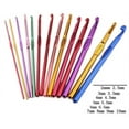 thumbnail image 2 of 14 PCS Ergonomic Crochet Hook Set, Multicolor Aluminum Crochet Hooks, Professional Crochet Needles for Crocheting, Large-Eye Blunt Needles and Stitch Markers Included, 2 of 6