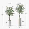 thumbnail image 4 of Artificial Tree in Modern Swirl Pattern Planter, Fake Eucalyptus Silk Tree for Indoor and Outdoor Home Decoration - 57" Overall Tall (Plant Pot Plus Tree), 4 of 5