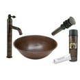thumbnail image 1 of Premier Copper Products BSP1-VR15WDB Round Wired Rimmed Vessel Sink with Vessel Faucet, 1 of 4