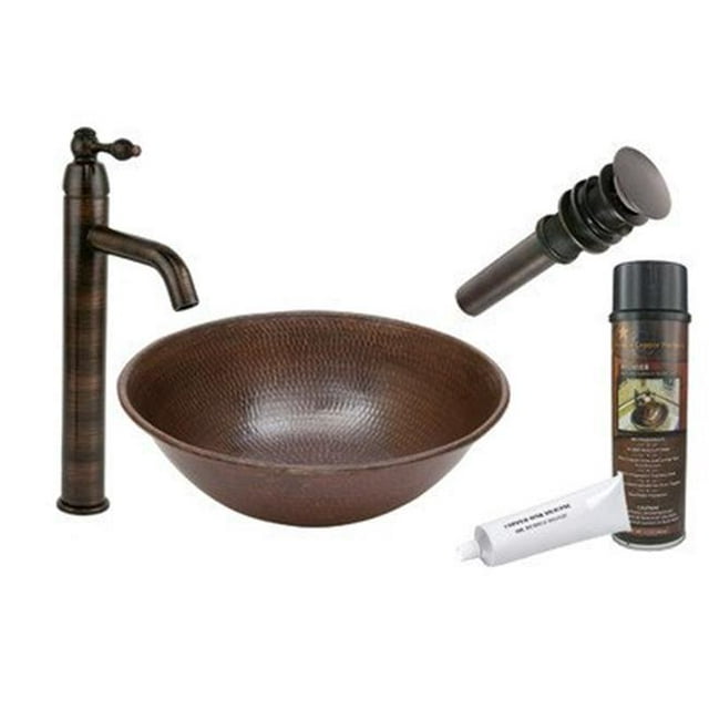 Premier Copper Products BSP1-VR15WDB Robinet d'Évier Rond avec Rebord Filaire