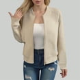 thumbnail image 2 of Towmus Fall Bomber Jacket For Women 2025 Barn Short Casual LightweightCoats With Pockets Winter Cropped Shackets, 2 of 9
