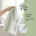 thumbnail image 3 of Unique Bargains Pure Cotton Striped Dish Cloths Green 26" x 18", 3 of 8