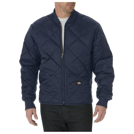 Dickies Mens Diamond Quilted Nylon Jacket, Dark Navy - XXL