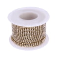 thumbnail image 1 of 10 yardas/rollo de cadena de diamantes de imitación con adorno de Base dorada y plateada de cristal (oro SS8) Tmvgtek Para estrenar, 1 of 6