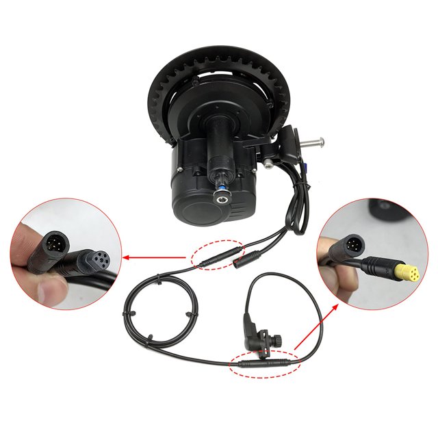 Peahefy Capteur de Mesure de Vitesse Rallonge, Rallonge, pour Tongsheng TSDZ2 Instrument à Moteur Central Capteur de Mesure de Vitesse Rallonge 6 Cœurs