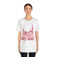 thumbnail image 3 of Love Stinks Let's Drink Valentine Day Unisex Jersey Short Sleeve T-Shirt, 3 of 4