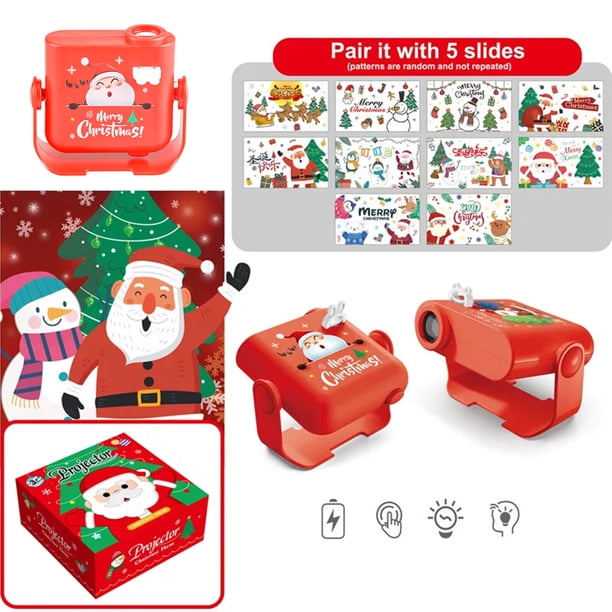 Proyector Linterna Luces Proyección Navidad Regalos Cumpleaños Rojo