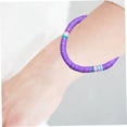 thumbnail image 4 of CTIRCHIU Bracelet Filaire en Argile Polymère Non Décolorant Rond pour Adolescentes Violet, 4 of 8