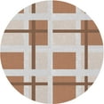 thumbnail image 1 of Ahgly Company Machine Washable Indoor Round Transitional Gold Brown Area Rugs, 4' Round, 1 of 7