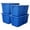 Blue, variant on Homz 10-Gal Heavy Duty Plastic Bins with Lids, Titanium Silver (8 Pack)