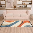 thumbnail image 2 of Yayeee Runner Rug for Bedroom 2'x6' Machine Washable Hallway Non Slip Mat, Beige Abstract Wavy, 2 of 8