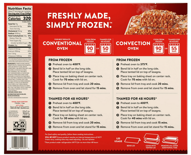 Stouffer's Team Dinner Bundle (1 Stouffer's Lasagna, 1 Stouffer's Mac & Cheese, 3 Stouffer's Broccoli Cheddar Pasta Bake, 3 Stouffer's Green Bean Casserole)
