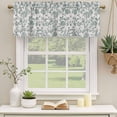 thumbnail image 3 of Farmhouse Valances for Windows, Decorative Rod Pocket Window Valance Curtains, Teal Blue Green Vintage Flower Leaf Plant Short Curtain Drapes for Kitchen/Bathroom/Living Room, 2 Panels, 60" W x 18" L, 3 of 8