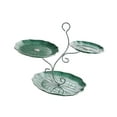 thumbnail image 1 of Plato de Postre Strade Fareast Limited Soporte para Magdalenas 3 Niveles Verde y Plata, 1 of 8