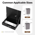 thumbnail image 4 of Pull Out Trash Can Cabinet for 2×10 Gallon Bins, Large Capacity Hidden Kitchen Trash Bin Cabinet with Drawer, Freestanding Wooden Garbage Recycling & Laundry Hamper for Laundry, Living Room, Black, 4 of 9