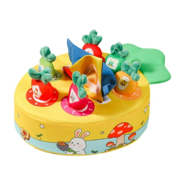 Caja de pañuelos para bebé, tapete de zanahoria Montessori, juguete educativo para edades tempranas, rompecabezas, juguete para el desarrollo, regalos