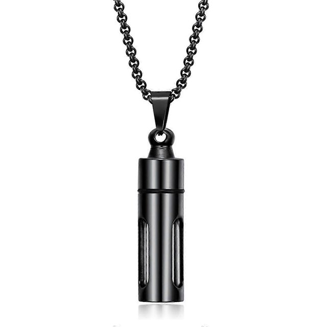 Personalize Cylinder Urn Necklace for Ashes Clear Tube Vial Pendant Perfume Bottle Necklace Keepsake Memorial Jewelry