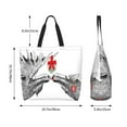 thumbnail image 5 of Yiaed Moose Kissing Under Mistletoe Print Handbag for Women Tote Purse Shoulder Bag Large Fashion Hobo Purse Handbag Shopping Tote, 5 of 5