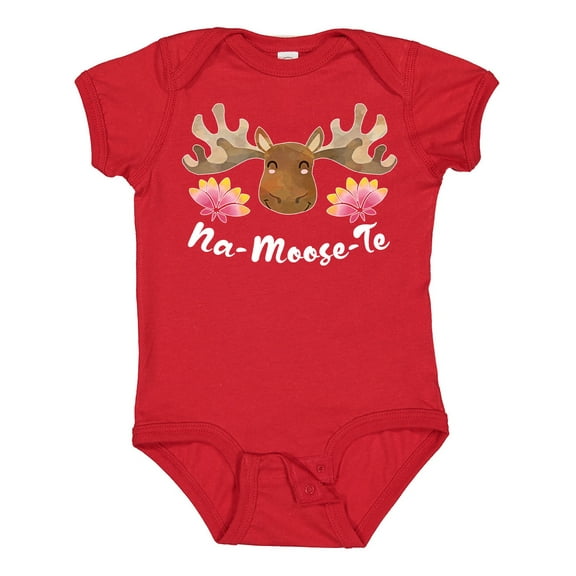 Inktastic Na-Moose-Te Cute Moose Greeting Boys or Girls Baby Bodysuit