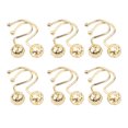 thumbnail image 1 of Billuyoard 12 Uds. Ganchos para cortina de ducha, Metal dorado, baño, oro rosa sólido, anillos curvos, accesorios de baño, curvados ostentosos Tratamientos de ventanas Billuyoard HA069677-01, 1 of 6