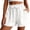 White, variant on BAKREP Summer Shorts for Women Casual Ruffle Drawstring High Waist Wide Leg Comfy Lounge Shorts Beach Cruise Outfits Adjustable Tie Knot Pants Womens Summer Beach Outfits