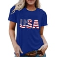 thumbnail image 4 of ibiyuan 250th Anniversary Shirt Women T Shirts Graphic Crew 250 Anniversary Usa Flag Holiday Short Sleeve Independence Day Women Shirts Holiday Tops for Women, 4 of 7