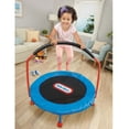 thumbnail image 5 of Little Tikes Easy Store 3-Foot Trampoline, with Hand Rail, Blue, 5 of 8