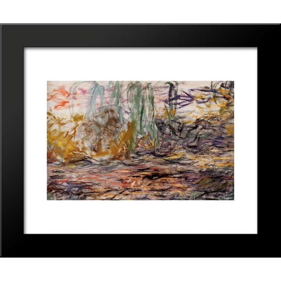 Water Lilies (left half) 20x24 Framed Art Print by Monet, Claude
