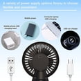 thumbnail image 3 of Portable Fan, Stroller Fan Flexible Tripod Clip on Fan, 1800mAh Type-C Rechargeable Ultra Quiet Desk Fan for Car Seat Cradle BikeBlack, 3 of 5