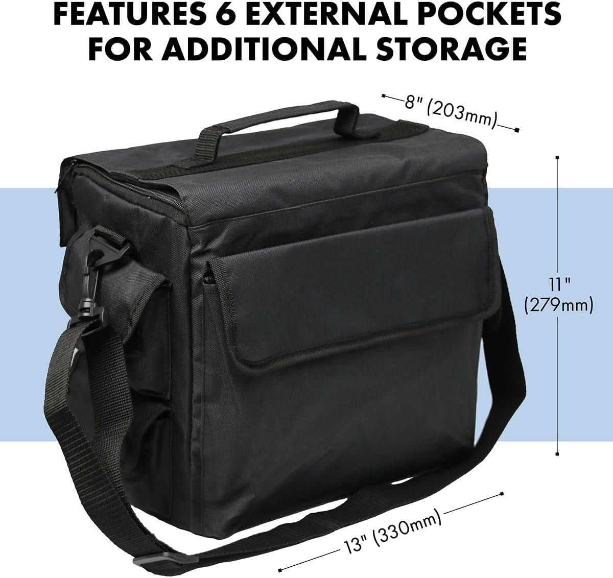 The Beadsmith Keeper Traveler - 13" x 7.5" x 11.5" - Includes 6 Organizer Boxes, - Zip Front Tote Bag with Carrying Handle & Removable Adjustable Strap - Portable Storage System for Beads & Supplies