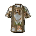 thumbnail image 4 of Sheltie Shetland Sheepdog Men'S 3d Print Casual Button Down Shirts, Novelty Hawaiian Short Sleeves L, 4 of 7