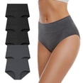 thumbnail image 2 of ZHENHONG High Waist Panties for Women Pure Cotton Underwear Pure Cotton Plus Size Underwear High Waist Underwear 5PC Underwear, 2 of 9