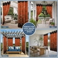 thumbnail image 5 of 1 Panel Outdoor Curtains for Patio Waterproof 54"x84", Orange Geometric Weatherproof Privacy Outsides Curtains, Ombre Modern Abstract Art Grommet Thermal Drapes for Cabana Porch Pergola, 5 of 8