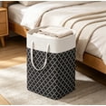 thumbnail image 5 of Casewin Laundry Baskets, Laundry Hamper with Long Handles, Collapsible Waterproof Clothes Hamper, Durable Tall Laundry Bin, Clothes Hamper for Bedroom, Bathroom, Dorm, Toys, Black, 5 of 7