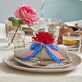 thumbnail image 6 of Zhourta 4th of July Napkin Rings Set Patriotic Red White Blue Tableware for Memorial Day Dinner Party Rustic Decor, 6 of 6