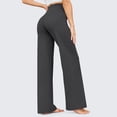 thumbnail image 4 of Resivox Women's High Waisted Micro Flared Yoga Pants - Drawstring Waist with Pockets, Wide Leg Silhouette for Casual Wear & Workouts, Loose Fit Fabric Black 2XL, 4 of 4