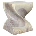 thumbnail image 4 of Home Square 20x16" Traditional Wood Big Twist End Table in Gray - Set of 2, 4 of 6