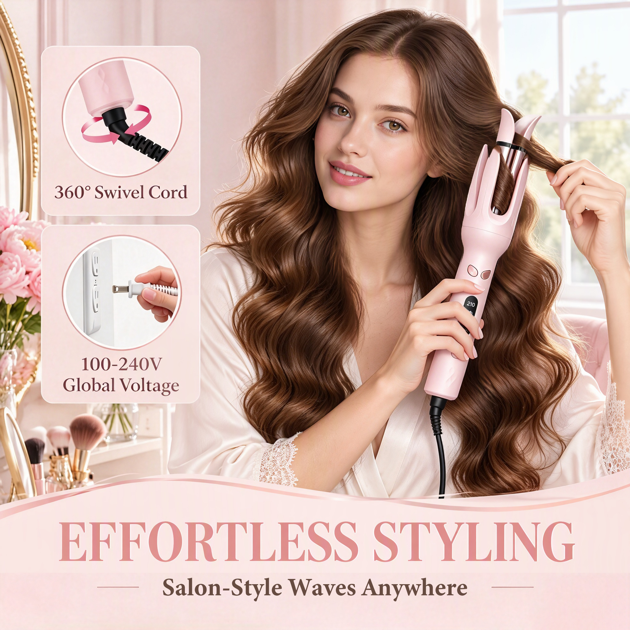 Moremore Automatic Curling Iron 1.1 Inch Ceramic Wand photo 2