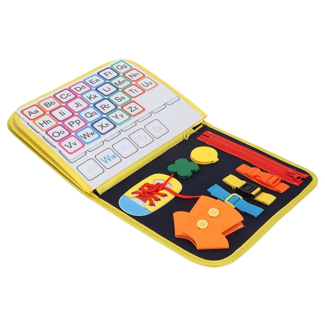 Juguetes Montessori, juguetes Montessori, tablero de actividades sensoriales con patrones digitales, tablero de habilidades básicas, compacto y liviano