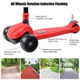 thumbnail image 2 of O'force Light-Up 3 Wheels Scooter for Kids, Foldable Adjustable Height Extra Wide Flashing Wheels Anti-Slip Thick Deck, Lean-to-Steer, Gifts for Boys and Girls Ages 3-12 ,Red, 2 of 5