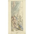 thumbnail image 3 of Elias van Nijmegen 9x14 Black Modern Framed Museum Art Print Titled - Saul Gives David His Daughter Michal (1677 - 1755), 3 of 5