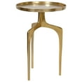 thumbnail image 3 of Bowery Hill Table d'Appoint Contemporaine en Aluminium avec Dessus Rond en Or, 3 of 4