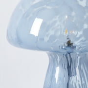 Urban Shop Novelty Glass Mushroom Lamp, Blue Tortoise, 12 H, Plug-in