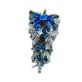 thumbnail image 4 of FVDPWYE Snowy Christmas Wreath Decorative Hanging Ornament for Party Home Xmas Decor Blue, 4 of 9