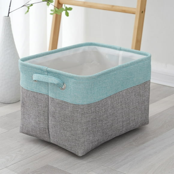Paniers de Rangement en Tissu - Paniers de Rangement en Lin pour Organiser Vêtements, Jouets et Cadeaux, Organisateur, Vert, JKODE