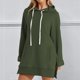 thumbnail image 1 of TaTaai Women's Long Sleeve Hoodie, Round Neck Drawstring Blouse, Soft Gradient Fabric, Perfect for Casual Wear, Daily Activities and Loungewear Gift, 1 of 3