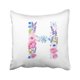 thumbnail image 1 of Funda de Almohada Colorido Abstracto Acuarela Floral Monograma Letra H ABPHQTO 45x45 cm, 1 of 1
