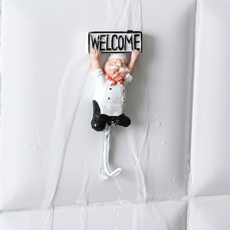 

Cartoon Chef Shape Stainless Steel Wall Door Hanger Cute Kitchen Rustproof Hooks HOME!422