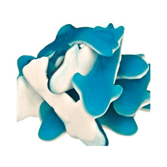 Gummy Blue Sharks Bulk Food Service 20 lbs/9.07 kgs